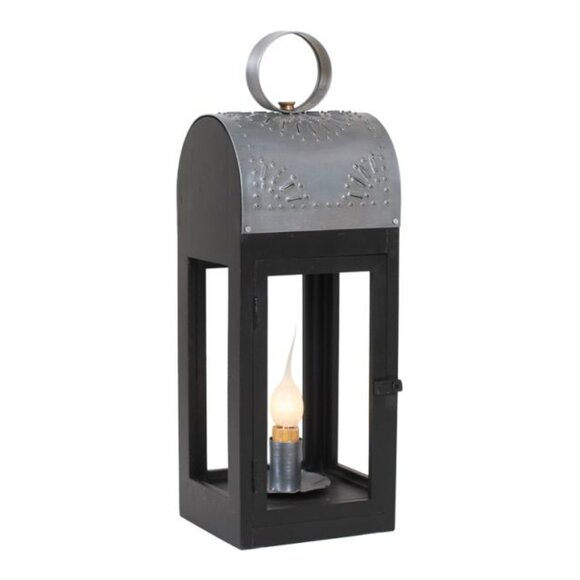 Wooden Lakeview Lantern in Black - Picture 2 of 2